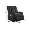 ACME Ipompea Black Velvet Recliner with Power Lift & Massage Model 59262