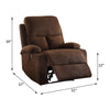 ACME Rosia Chocolate Velvet Motion Recliner Model 59547