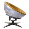 ACME Brancaster Turmeric Top Grain Leather & Aluminum Accent Chair Model 59664