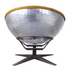 ACME Brancaster Turmeric Top Grain Leather & Aluminum Accent Chair Model 59664
