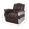 ACME Brancaster Retro Brown Top Grain Leather & Aluminum Accent Chair Model 59716