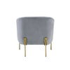 ACME Carlson Gray Velvet & Gold Accent Chair Model 59790