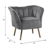 ACME Reese Gray Velvet & Gold Accent Chair Model 59797