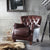 ACME Brancaster Vintage Brown & Aluminum Accent Chair Model 59830