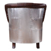 ACME Brancaster Vintage Brown & Aluminum Accent Chair Model 59830