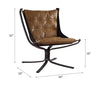 ACME Carney Coffee Top Grain Leather Accent Chair Model 59831