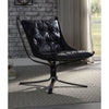 ACME Carney Vintage Blue Top Grain Leather Accent Chair Model 59832