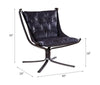 ACME Carney Vintage Blue Top Grain Leather Accent Chair Model 59832