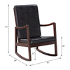 ACME Raina Dark Brown Synthetic Leather & Espresso Rocking Chair Model 59935