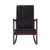 ACME Raina Dark Brown Synthetic Leather & Espresso Rocking Chair Model 59935
