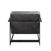 ACME Locnos Gray Top Grain Leather & Black Accent Chair Model 59944
