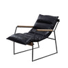 ACME Luberzo Distress Espresso Top Grain Leather & Matt Iron Accent Chair Model 59946