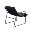 ACME Luberzo Distress Espresso Top Grain Leather & Matt Iron Accent Chair Model 59946