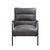 ACME Nignu Gray Top Grain Leather & Matt Iron Accent Chair Model 59950