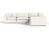 Divani Casa Vicki Modern Off White Fabric Modular Sectional 5 Piece Sectional Model VGKV-KF.8033-MOD-IVORY-5-Piece Sectional