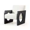 Modrest Midland Modern Off White Fabric & Black Oak Accent Chair Model VGVC-S2306A-WHT