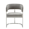 Modrest Sebastian Modern Grey Fabric & Stainless Steel Dining Chair Model VGGA-6251CH-GRY