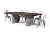 Modrest Renzo Modern Oak & Concrete 94" Dining Table Model VGGRRENZO-94