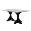 ACME Gerardo White Natural Marble Top & Weathered Espresso Dining Table Model 60180