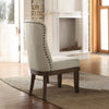 ACME Landon Beige Linen & Salvage Brown Side Chair (Set-2) Model 60742