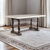 ACME Gerardo White Natural Marble Top & Weathered Espresso Dining Table Model 60820