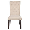 ACME Gerardo Beige Linen & Weathered Espresso Side Chair (Set-2) Model 60822
