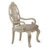 ACME Ragenardus Fabric & Antique White Arm Chair (Set-2) Model 61283