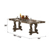 ACME Ragenardus Vintage Oak Dining Table with Leaf Model 61290