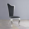 ACME Cyrene Fabric & Stainless Steel Side Chair (Set-2) Model 62079