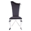 ACME Cyrene Fabric & Stainless Steel Side Chair (Set-2) Model 62079
