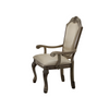 ACME Chateau de Ville Synthetic Leather & Antique White Arm Chair (Set-2) Model 64068A