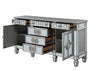 ACME Varian Mirrored & Antique Platinum Server Model 66164