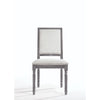 ACME Leventis Cream Linen & Weathered Gray Side Chair (Set-2) Model 66182