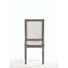 ACME Leventis Cream Linen & Weathered Gray Side Chair (Set-2) Model 66182