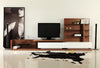 Modrest Jefferson Mid Century Walnut And White High Gloss Entertainment Center Model VGBB662N-WAL
