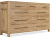 Hooker Furniture Bedroom Driftwood Nine-Drawer Dresser Model 6820-90201-80