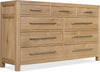 Hooker Furniture Bedroom Driftwood Nine-Drawer Dresser Model 6820-90201-80
