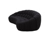 Divani Casa Yolonda Modern Curved Black Fabric Sofa Set Model VGEV-2126C-SET-BLK