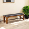 ACME ApoLo Espresso Synthetic Leather & walnut Bench Model 70004