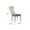 ACME Dylan Buttermilk & Oak Side Chair (Set-2) Model 70333