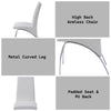 ACME Pervis White Synthetic Leather & Chrome Side Chair (Set-2) Model 71107