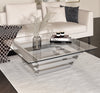 Modrest Upton Modern Square Glass Coffee Table Model VGVCCT869