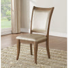 ACME Harald Beige Synthetic Leather & Gray Oak Side Chair (Set-2) Model 71767