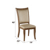 ACME Harald Beige Synthetic Leather & Gray Oak Side Chair (Set-2) Model 71767