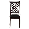 ACME Katrien Black Synthetic Leather & Espresso Side Chair (Set-2) Model 71857