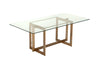 Modrest Keaton Modern Glass & Brass Dining Table Model VGVCT8961-G