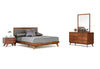 Nova Domus Soria Mid Century Grey & Walnut Bedroom Set Model VGMASORIA-SET