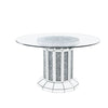 ACME Noralie Mirrored & Faux Diamonds Dining Table Model 72140