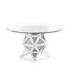 ACME Noralie Mirrored & Faux Diamonds Dining Table Model 72145