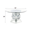 ACME Noralie Mirrored & Faux Diamonds Dining Table Model 72145